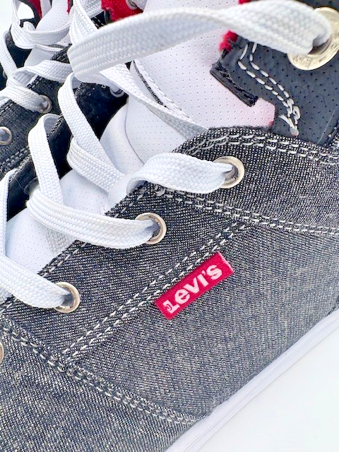 Mens size 13 Levi Strauss Black Denim sneakers shoes San Francisco high tops2