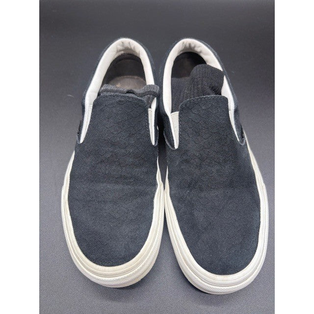 Vans Classic Slip On Black Suede Skate Shoes Sneakers Mens size 54