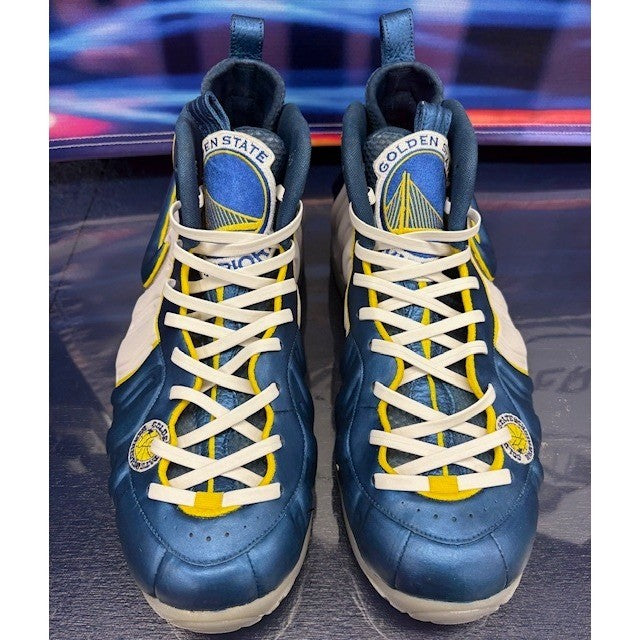 Custom Foamposites 12 of 68 pairs Blue Yellow Warriors Mens sneakers size 144