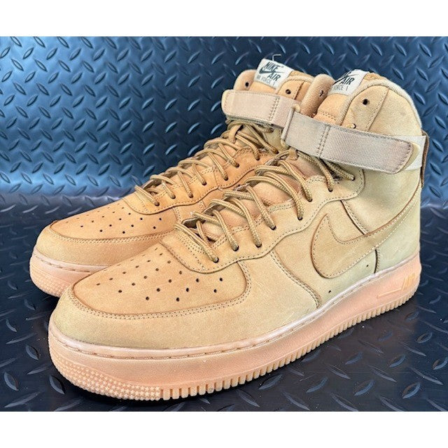 Nike Air Force 1 High Wheat (2016) 882096-200 Mens Leather sneakers size 120