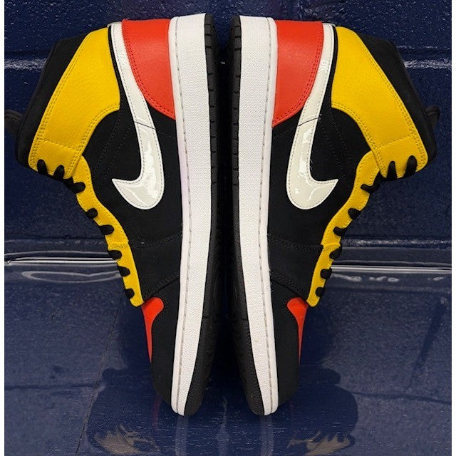 Jordan 1 Mid Black Armarillo Orange 852542-087 Mens sneakers size 125