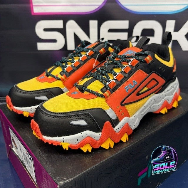 Fila Oakmont Trail Yellow Black Red (2021) 1JM01747-704 Mens sneakers size 80