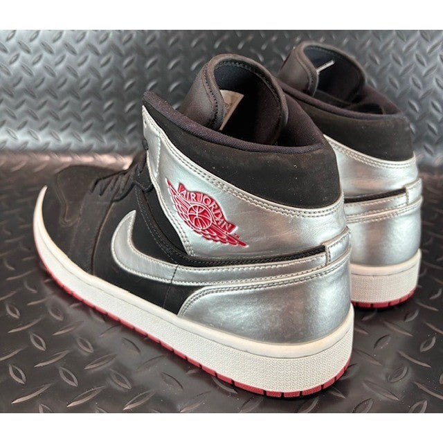 Nike Air Jordan 1 Mid Johnny Kilroy Black Silver 554724-057 Mens sneakers sz 124