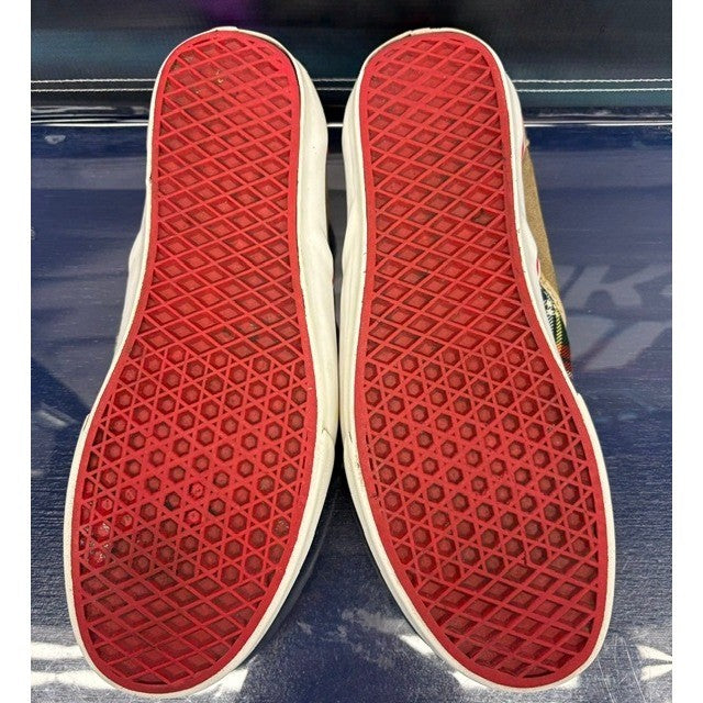 Vans Classic Tartan Plaid Red Green Mens slip-on canvas sneakers size 116