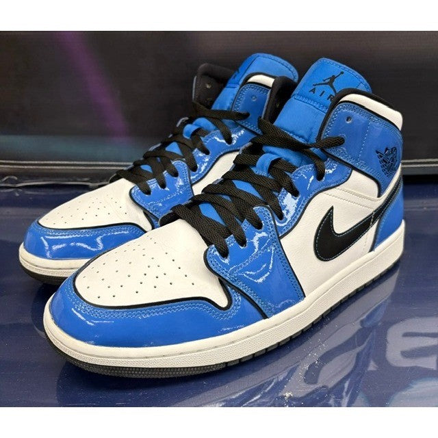 Jordan 1 Mid Signal Blue Patent Leather (2020) DD6834-402 Mens sneakers size 120