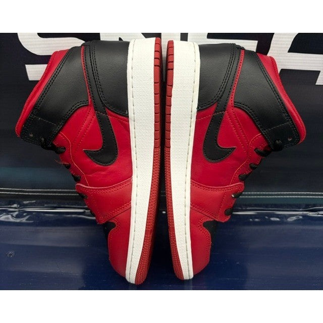 Jordan 1 Mid Reverse Bred Grade School (2021) 554725-660 Youth sneakers size 5Y5