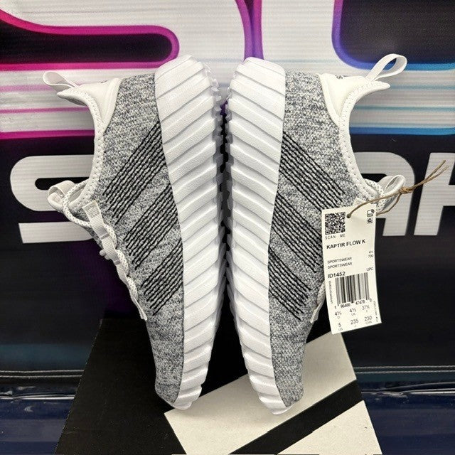 Adidas Kaptir Flow White Black Silver (2025) ID1452 Youth sneakers size 55