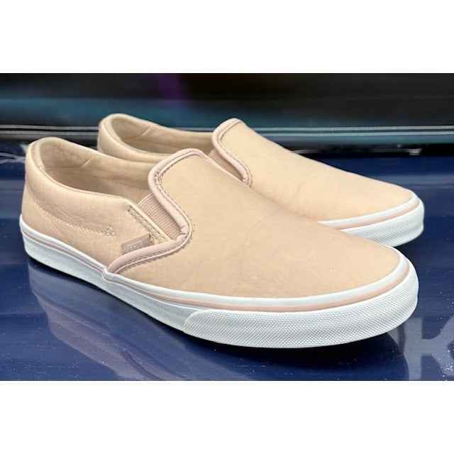 Vans Classic OTW Peach Leather White 721356 Womens slip-on sneakers size 8.51