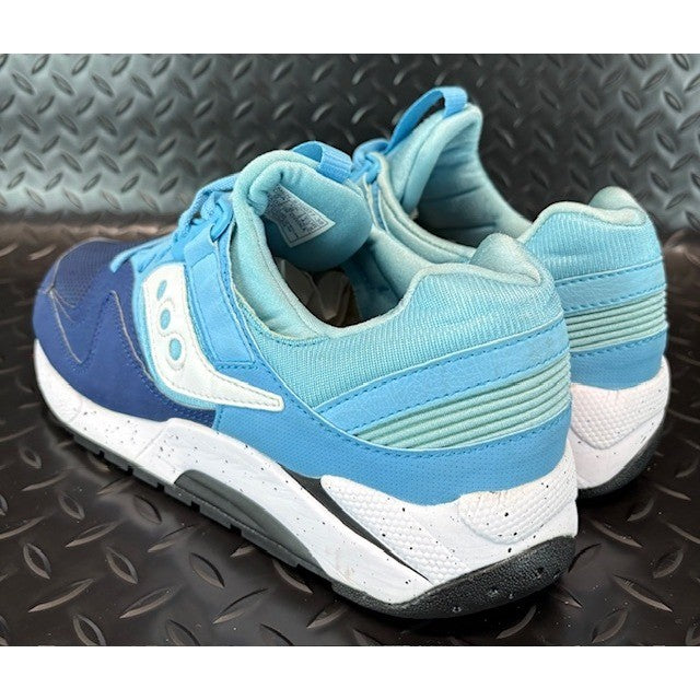 Saucony Grid 9000 Navy Light Blue Mens athletic suede sneakers size 93