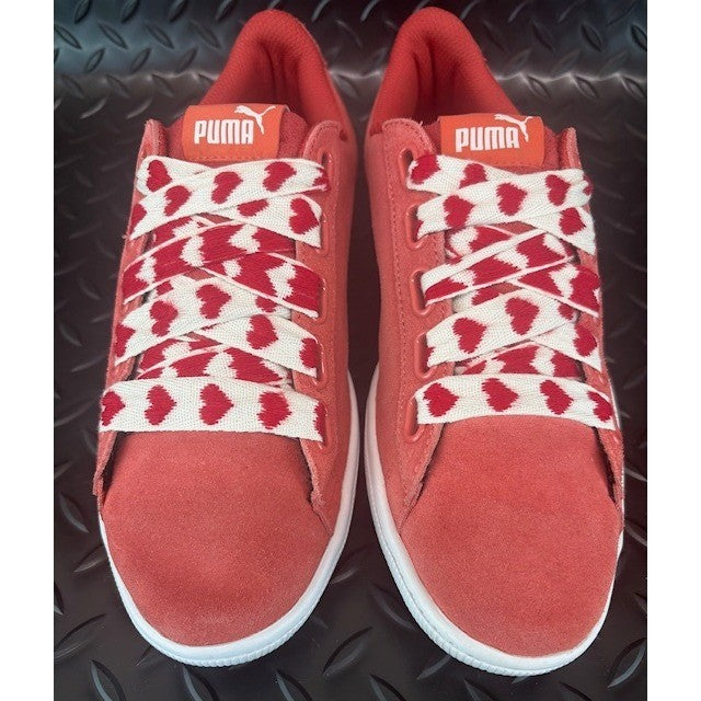 Puma Vikky Ribbon Salmon Coral White 365312-02 Womens sneakers size 84