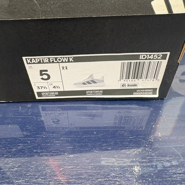 Adidas Kaptir Flow White Black Silver (2025) ID1452 Youth sneakers size 57