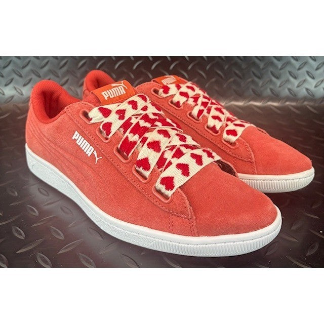Puma Vikky Ribbon Salmon Coral White 365312-02 Womens sneakers size 81