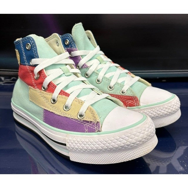 Converse All Stars Multi-Color Patches A02026C Kids Canvas sneakers size 4.51