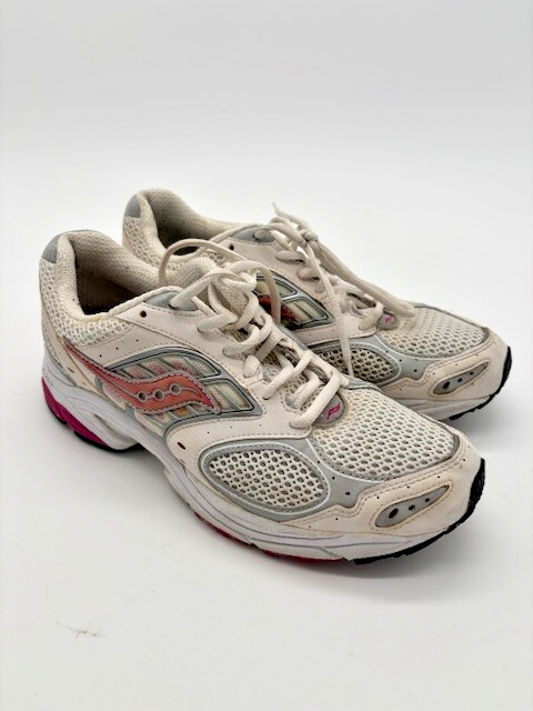 Saucony running shoes sneakers style 1893-3 off-white with pink0