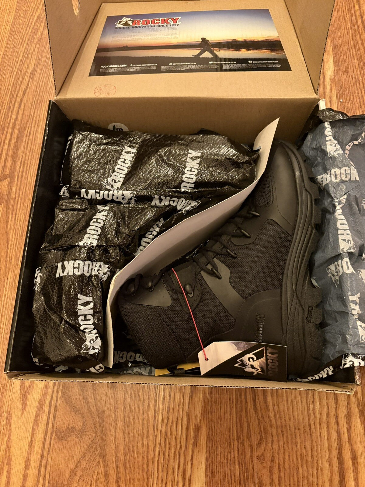 Rocky Code Blue 8” Public Service Mens Black Leather Tactical Boots Size 11.5 M6