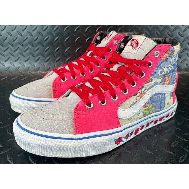 Vans Old Skool Sk8-Hi Cancer Roses 721454 Mens Canvas Sneakers Shoes size 8.50