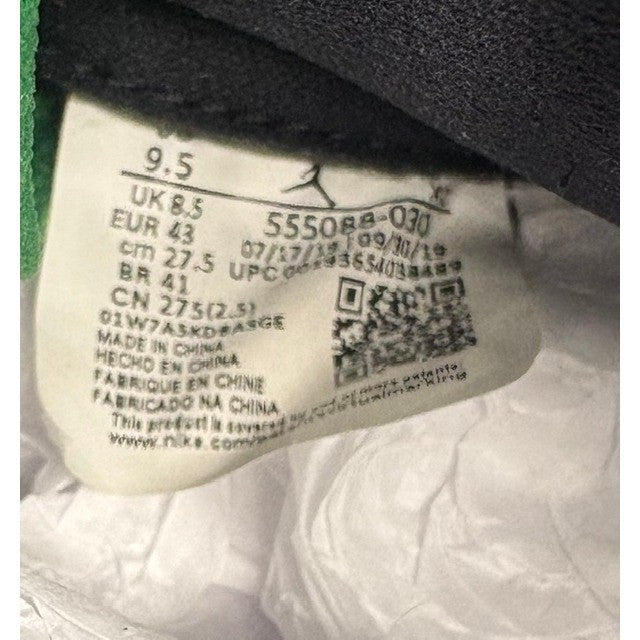 Jordan 1 Retro High Pine Green Black (2019) 555088-030 Mens sneakers size 9.57