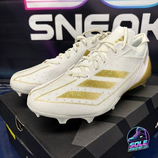 Adidas Adizero Electric Cloud White Gold IE4381 Mens Cleats size 100