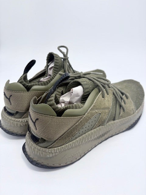 Puma Ignite Evoknit Mens size 14 Running sneakers shoes Army Green suede2