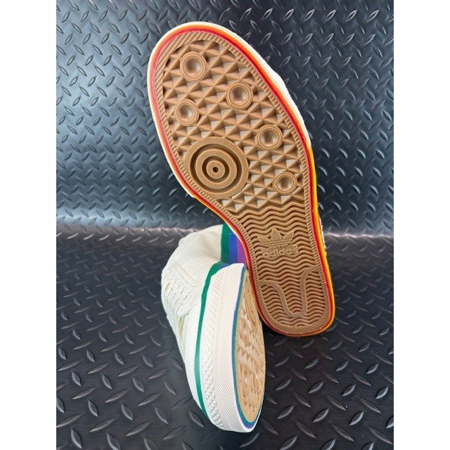 Adidas Nizza Pride Cream Rainbow Canvas EF2319 Mens sneakers size 127