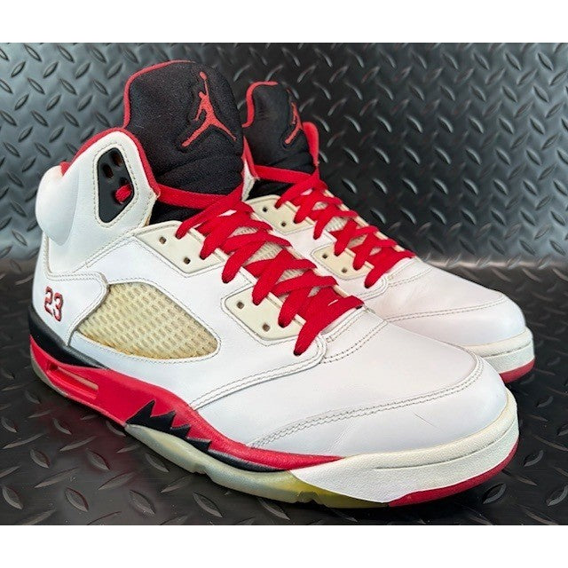 Jordan 5 Retro Fire Red Black Tongue (2013) 136027-120 Mens sneakers size 101